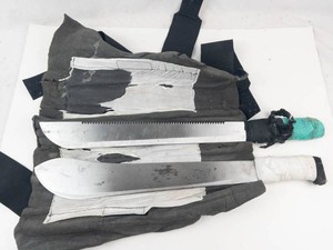 Pair of Machetes With Cloth Sheath
