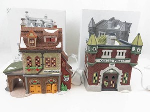 Department 56 Dickens Village Hather Harness & Cobles Police (Lot of 2)
