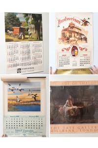 Budweiser, American Bank, Velsicol & Tate Gallery Mixed Lot Calendars and Poster