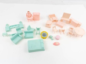 Vintage Plastic Dollhouse Furniture Assortment
