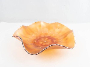 Vintage Dugan Marigold Carnival Glass Bowl