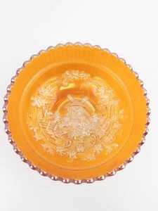 Vintage Imperial Glass Marigold Carnival Glass Bowl Windmill Pattern