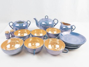 Vintage Japanese Lusterware Tea Set (Lot of 17)