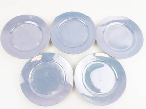 Blue Luster Plates (Lot of 5)