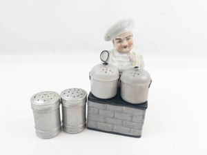 Vintage Chef Salt & Pepper Shakers Mixed Lot
