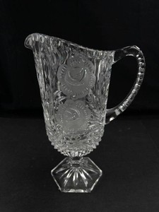Vintage Bleikristall 24% Lead Crystal Footed Pitcher