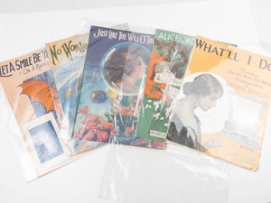 Vintage Sheet Music Mixed Lot of 5