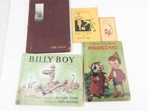 Vintage Childrens Book Mixed Lot of 5 Pinocchio, Billy Boy & More