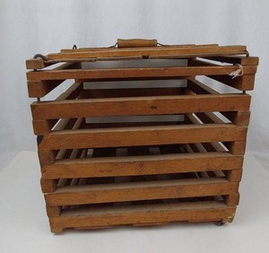 Vintage Wooden Slatted Crate