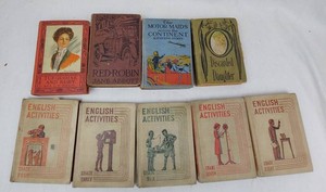 Vintage Mixed Lot - 4 Novels & 5 English Activities Books (9 Books)