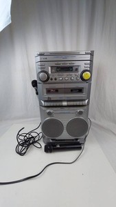 Vintage SMG-301 3-CD Dual Cassette Karaoke System With 2 Microphones