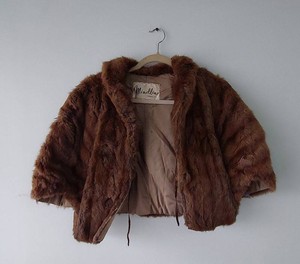 Mindlins Vintage Mink Fur Shawl Jacket