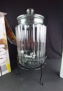 Del Sol 1.5-Gallon Glass Beverage Dispenser With Stand