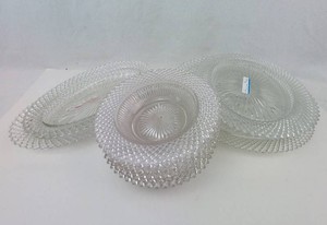 American Beauty Pressed Glass Serving Plates