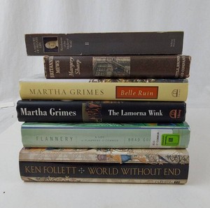 Mixed Lot Martha Grimes, Ken Follett & More Books (6)