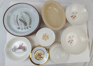 Vintage Mixed Lot Buffalo China, Golden Wheat & Decorative Plates