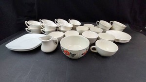 Mixed Lot White Tableware, Cups, Saucers, Bowls & Plates