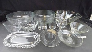 Glassware Mixed Lot - Bowls, Serving Pieces & Drinkware (Lot of 16)
