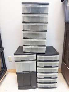 Plastic Drawer Storage Organizer Assortment Mixed Lot