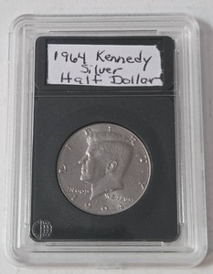 1964 Kennedy Silver Half Dollar in slab