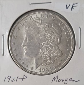 1921-P Morgan Silver Dollar -VF