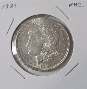 1921 Morgan Silver Dollar -Unc.
