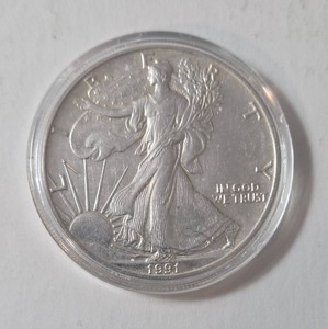 1991 American Silver Eagle Dollar - 1 Oz. Fine silver - Cased