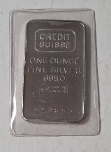 Credit Suisse 1 Oz. Fine Silver Bar - 020855