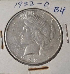 1923-D Silver Peace Dollar - BU