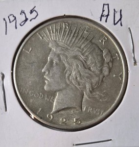 1925 Silver Peace Dollar - AU