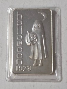 1973 1 Oz. Double MoMint Silver Bar for Halloween - Sealed