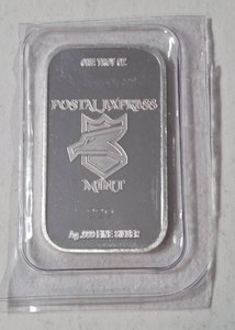 1 Troy Oz. Fine Silver Bar From the Postal Express Mint - Sealed