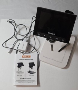 Coin Microscope, Elikliv 4.3 LCD Digital Microscope 1000x, USB Coin Microscope for Coins with Lights for Kids Adults, PC View, Windows Compatible (DM4)