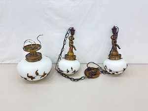 Vintage Cherub Figural Hanging Ceiling Lamp