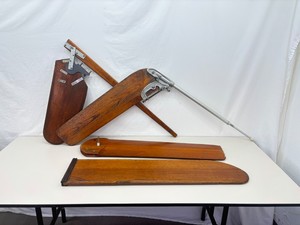 2 Vintage Sailboat Rudders and Keel Sets