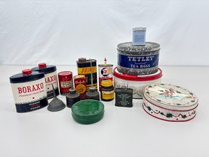 Lot of Misc. Antique and Vintage Tins, Oil Cans, etc.