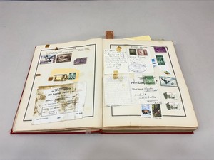 Vintage Stamp Collection Scrapbook&nbsp