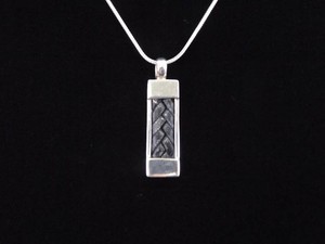 .925 Sterling Silver Weave Pendant Necklace