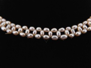 .925 Sterling Silver Clasp Genuine Pink Pearl Necklace