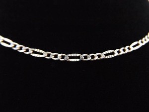 .925 Sterling Silver Styled Figaro Link Choker Necklace