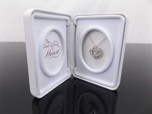 NEW .925 Sterling Silver Diamond Accented Beat of Your Heart Pendant Necklace