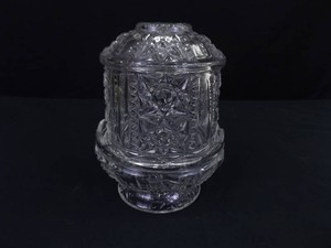 Vintage Indiana Glass Stars and Bars Fairy Lamp