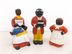 Lot of 3 Cast Iron Black Americana Coin Banks