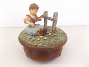 Vintage WORKING Carved Anri Thorens Swiss Movement Laras Theme&nbspMusic Box