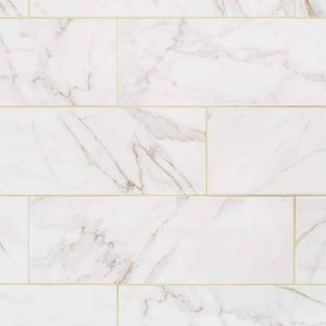 (7 box lot) LuxeCraft Calacatta Gold Marble 8 in. x 24 in. Glazed Ceramic Wall Tile (93.10 sq. ft.)