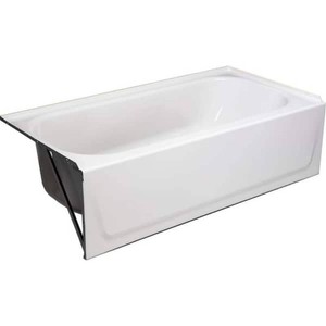 Aloha 60 in. x 30 in. Alcove Soaking Bathtub with Left Drain in White