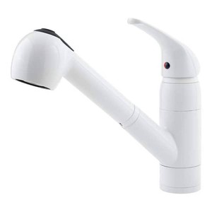 Series Single-Handle Pull-Out Sprayer Kitchen Faucet White