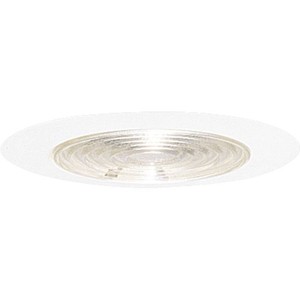 (10) Progress Lighting 6-in White Flat Glass Recessed Light Trim