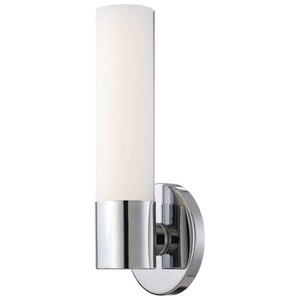Kovacs Saber II 12 Tall LED Wall Sconce with Etched White Glass Shade