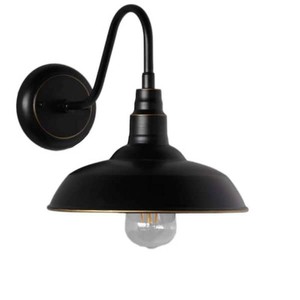 (2) Lora 1-Light Imperial Black Outdoor Barn Light Sconce